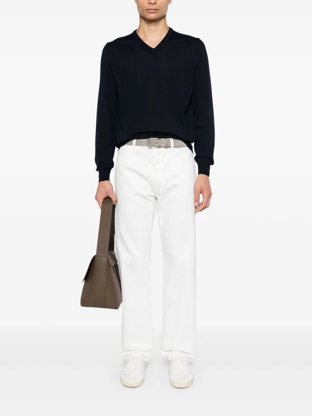 Canali Trui van merinowol - Blauw
