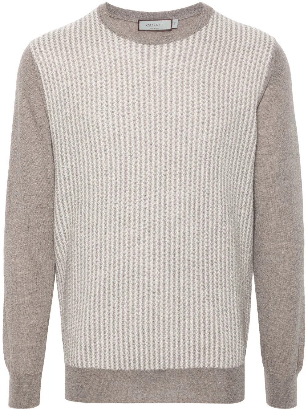 Canali geometric-pattern sweater | Neutrals | Image 1