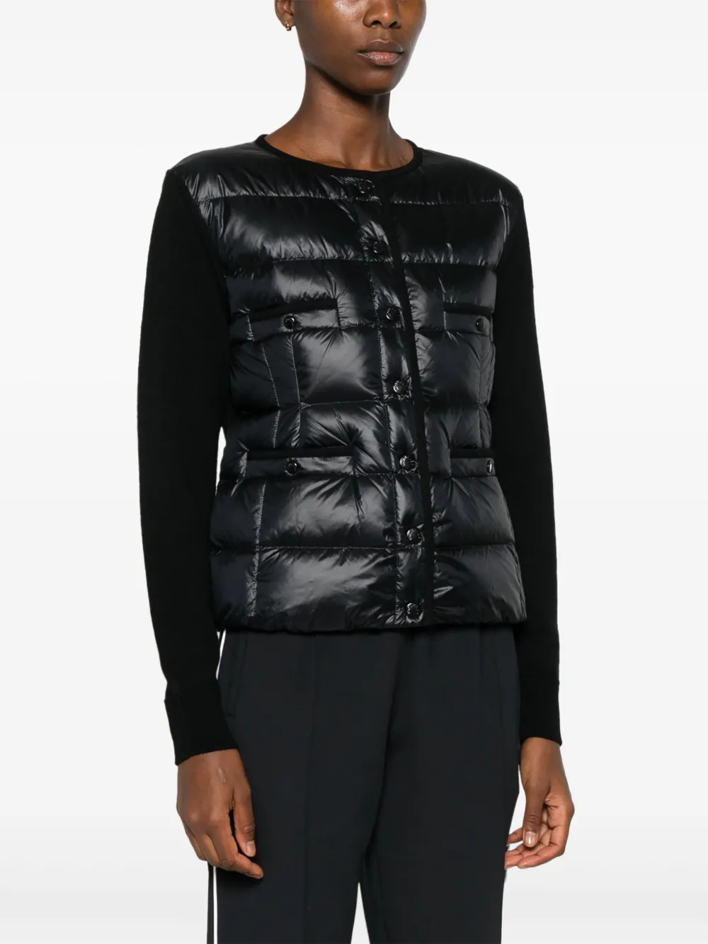Moncler Jack met vlakken Zwart