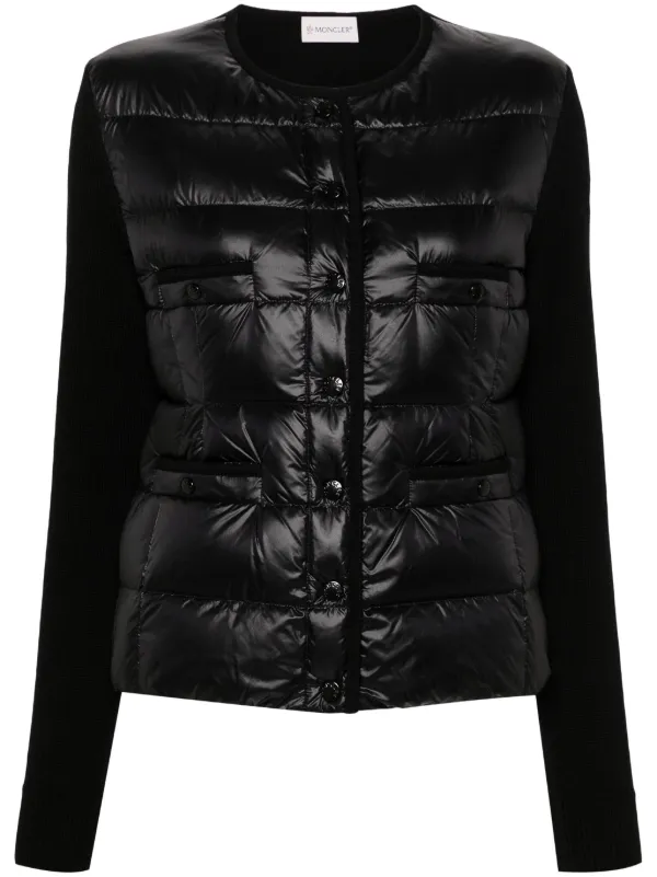 Moncler panelled design Jacket Black FARFETCH AM