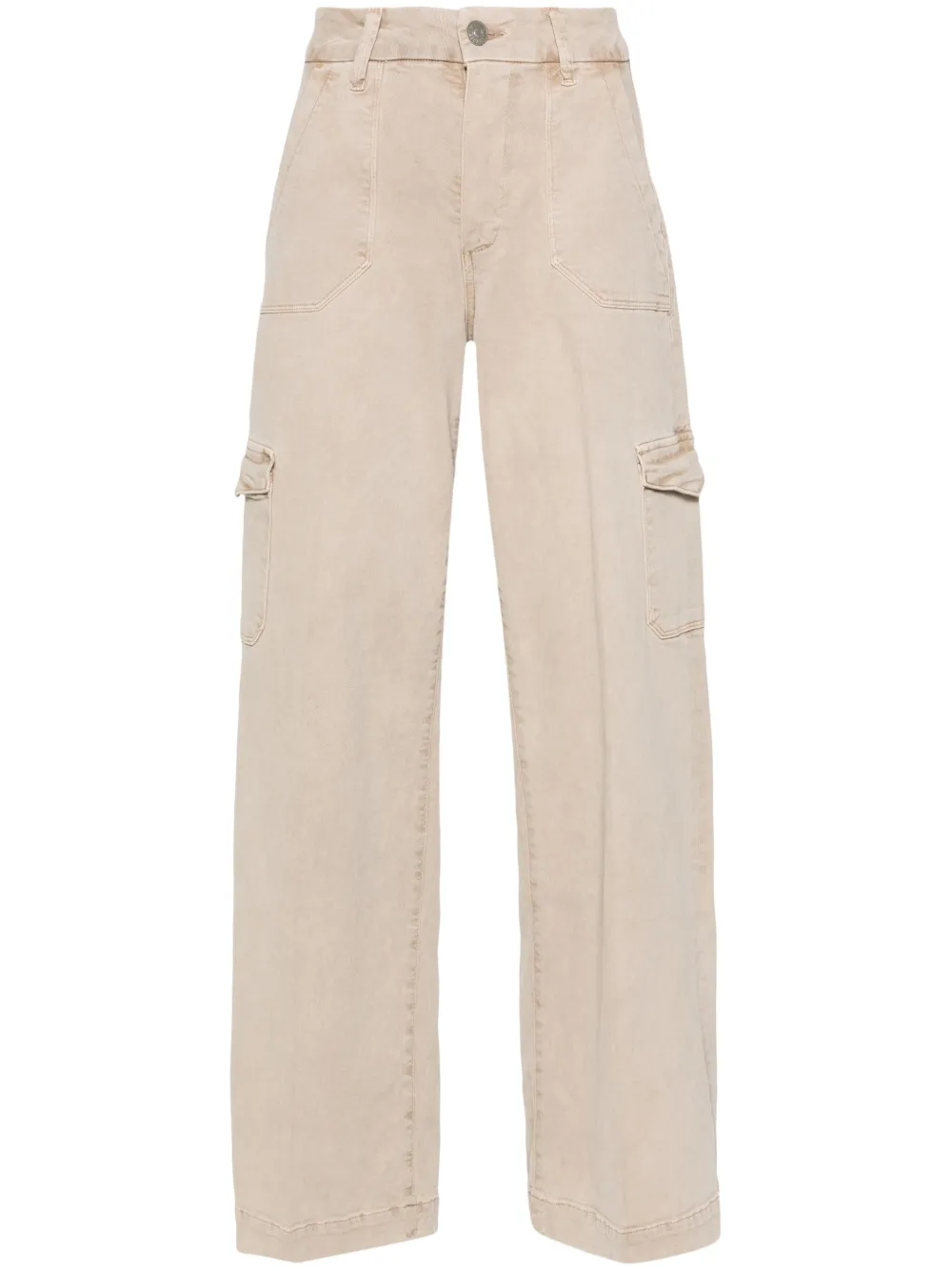 PAIGE LOGO-PATCH STRAIGHT JEANS 
