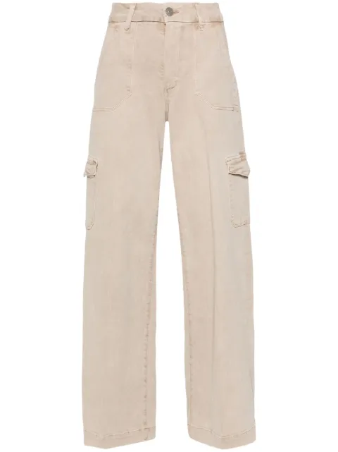 PAIGE logo-patch straight jeans