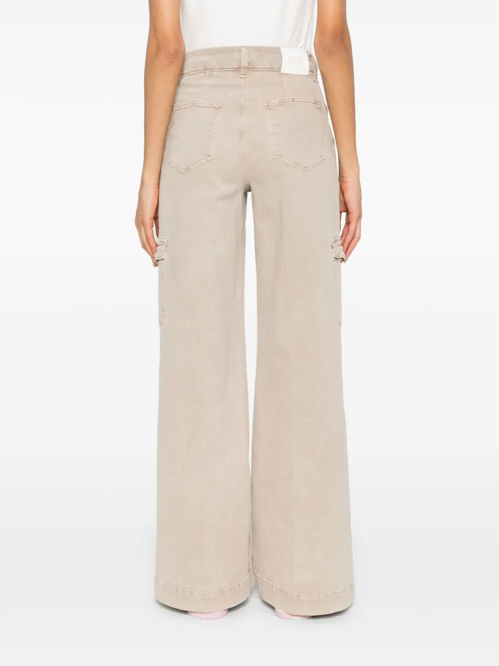 PAIGE LOGO-PATCH STRAIGHT JEANS 