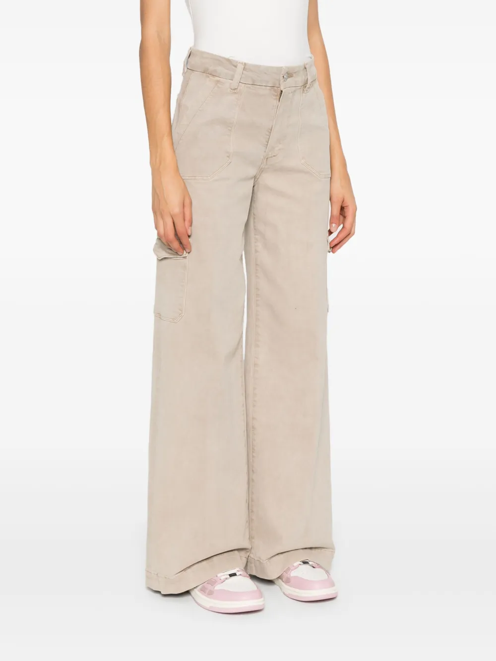 PAIGE LOGO-PATCH STRAIGHT JEANS 