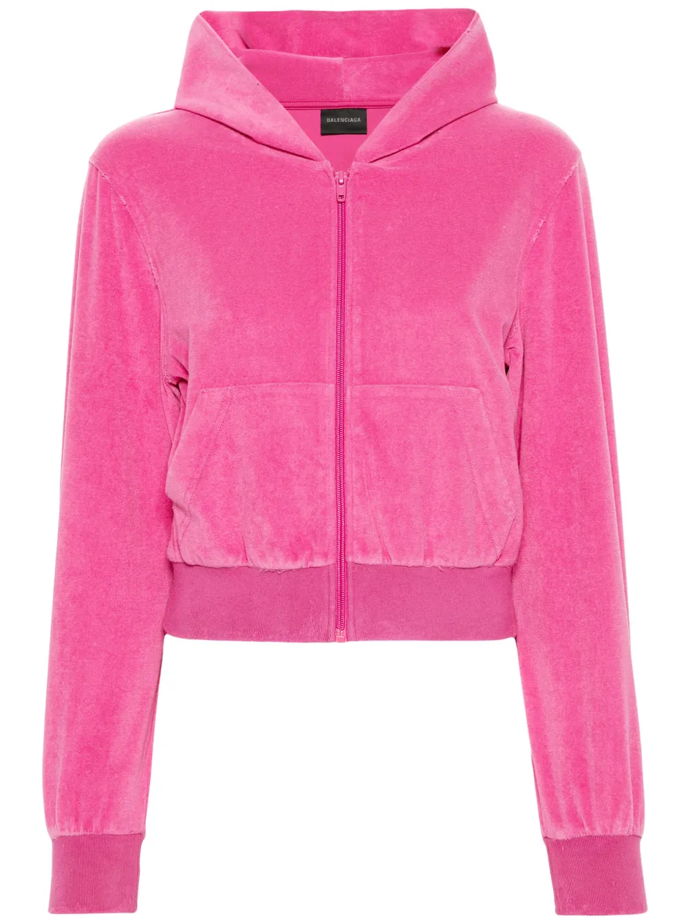 Balenciaga Rhinestone Logo Hoodie | Black | FARFETCH