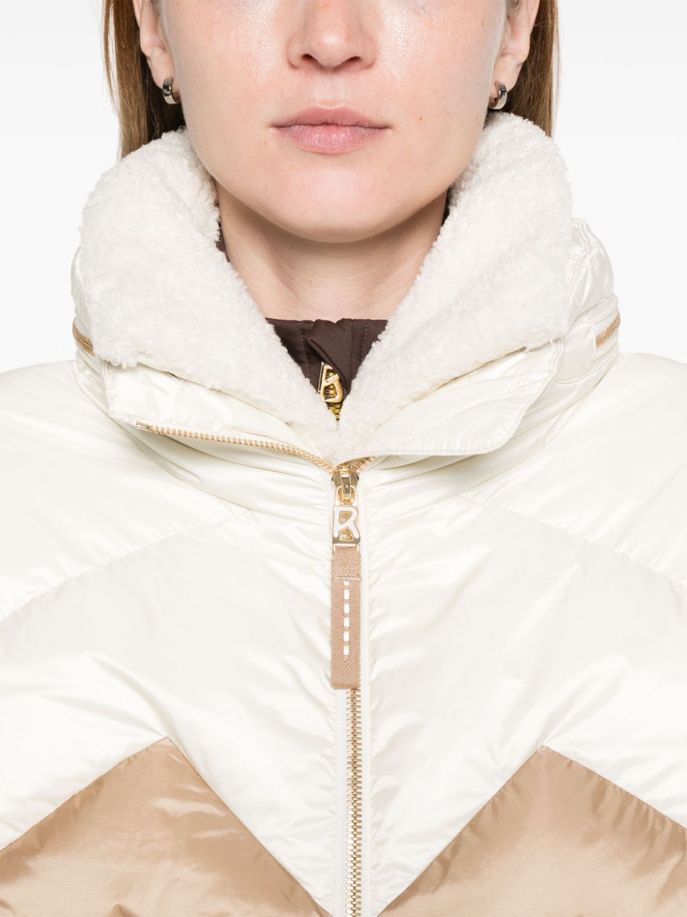 Shop Bogner Vanja Ski Jacket In Neutrals