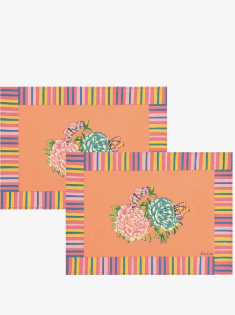 Lisa Corti set de dos manteles individuales Kandem Queen Peach