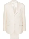 Brunello Cucinelli single-breasted linen-blend suit - Neutrals