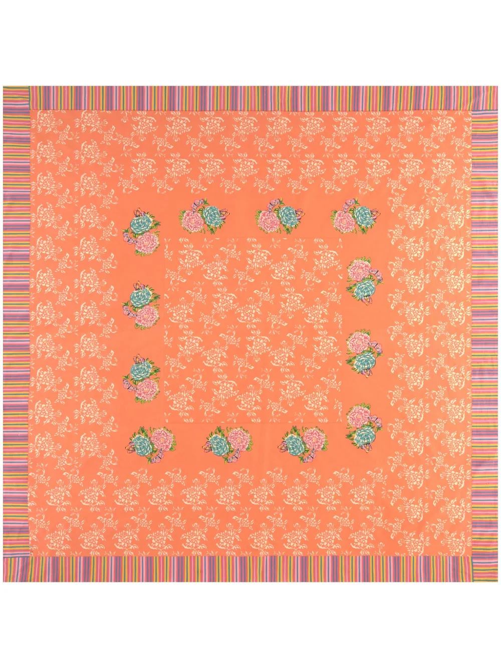 Lisa Corti Kandem Queen Peach tablecloth (220cm x 220cm) - Orange