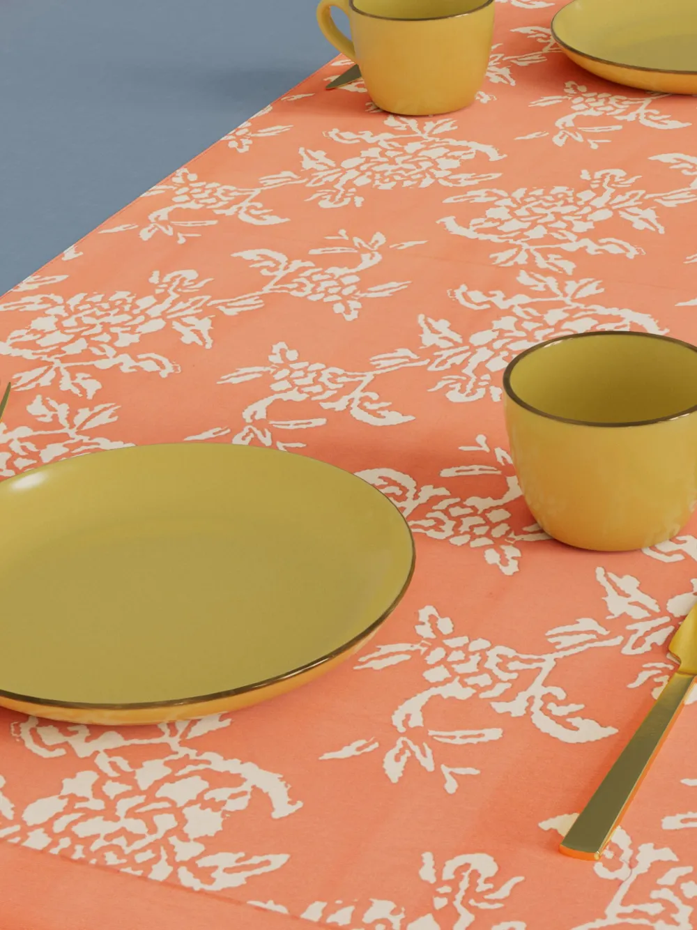 Lisa Corti Kandem Queen Peach Runner (50x150cm) In Orange
