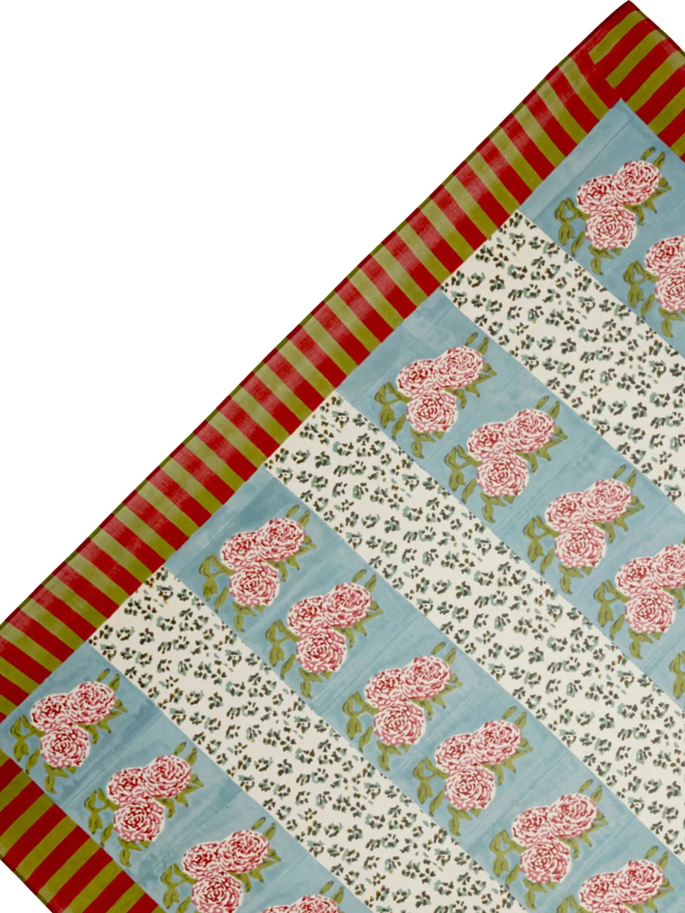 Lisa Corti floral-print cotton tablecloth (220x220cm) - Blauw