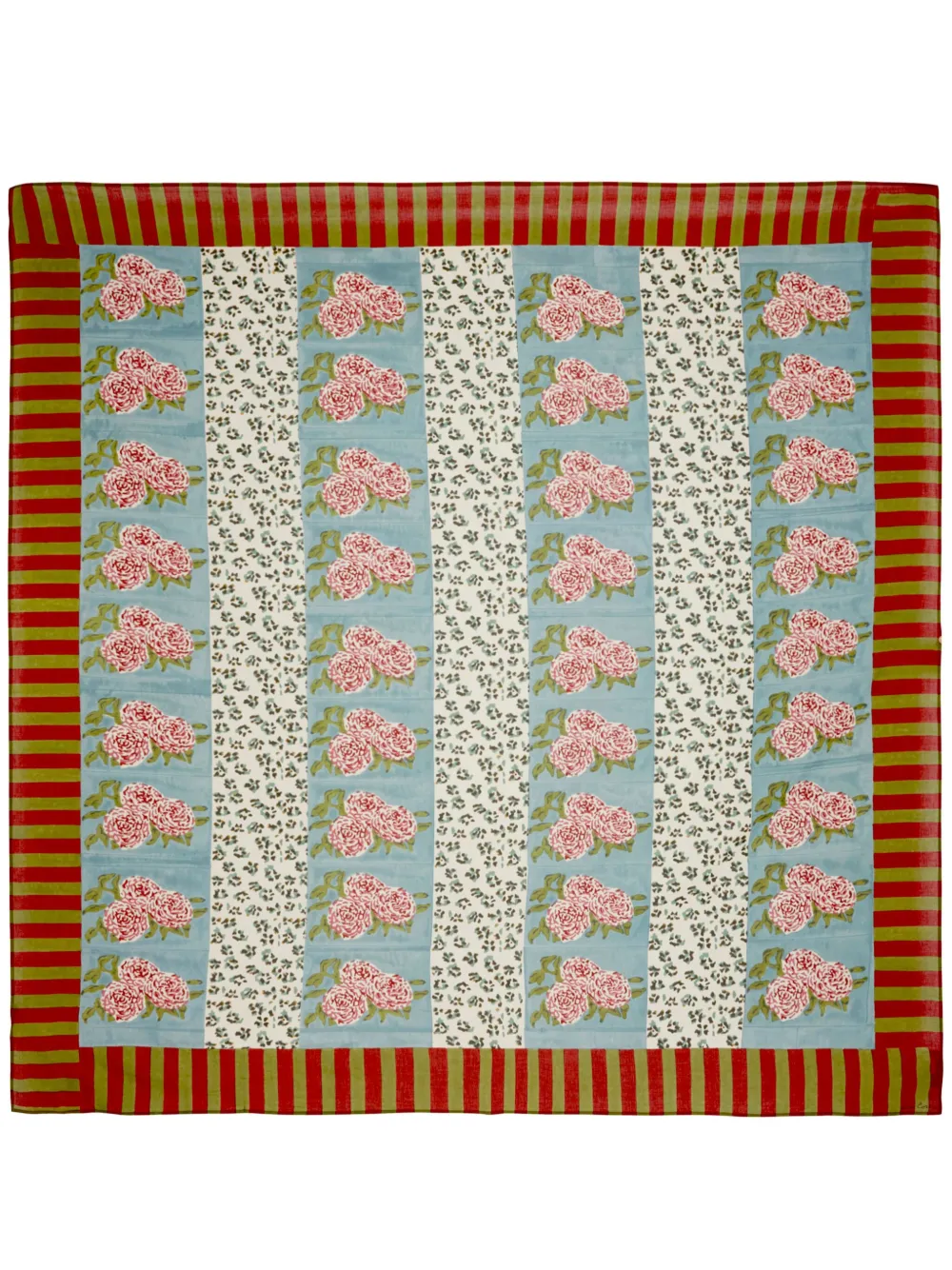 Lisa Corti Leopard Stripes tablecloth (220cm x 220cm) - Blue
