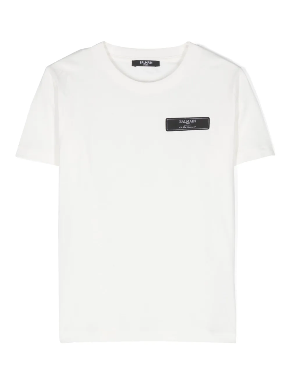 Balmain Kids T-shirt met logopatch Wit