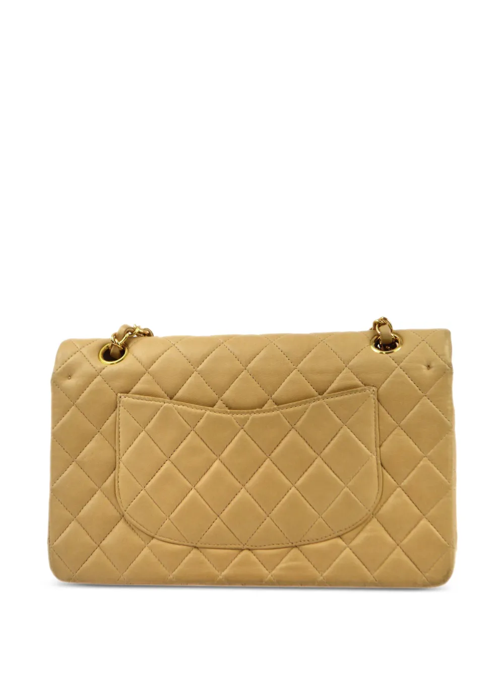 CHANEL Pre-Owned 1998 Double Flap medium schoudertas - Beige