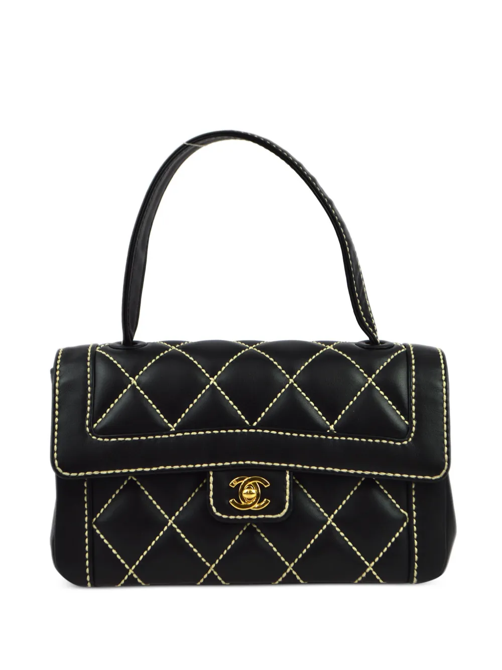 CHANEL Pre-Owned 2005 ワイルドステッチ ハンドバッグ - ブラック CHANEL Pre-Owned 2005 ワイルドステッチ ハンドバッグ - ブラック