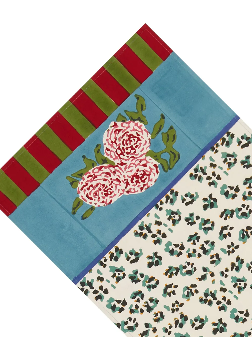 Lisa Corti floral-print tablecloth (50x150cm) - Blauw