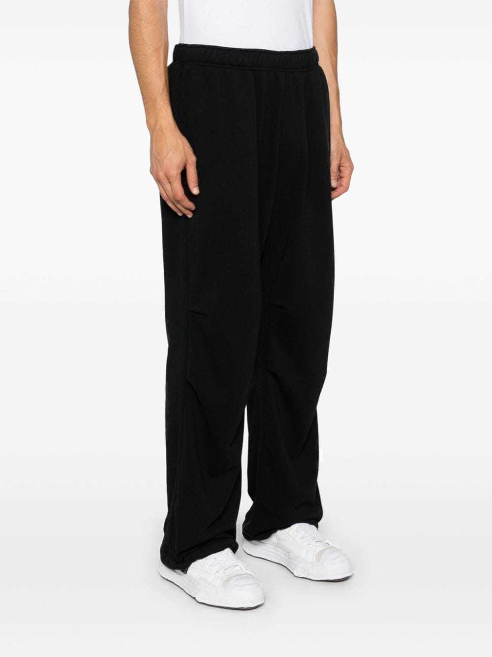 Shop Mm6 Maison Margiela Single-stitch Track Trousers In Black