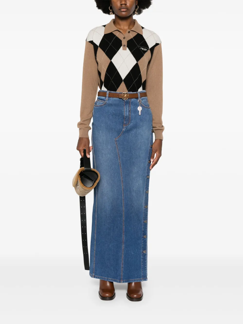Ermanno Scervino Midi-kokerrok - Blauw