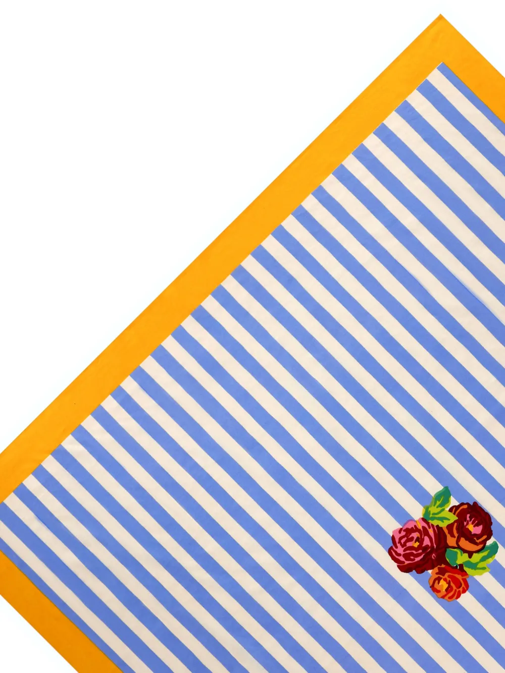Lisa Corti striped cotton tablecloth (220x220cm) - Blauw