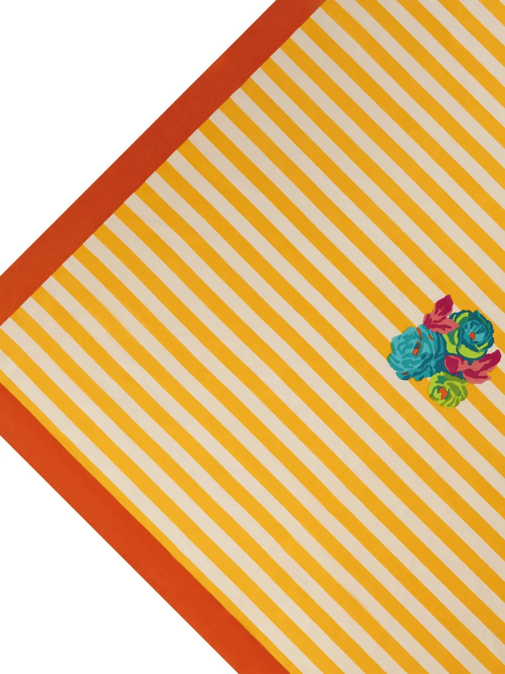 Lisa Corti striped cotton tablecloth (220x220cm) - Geel