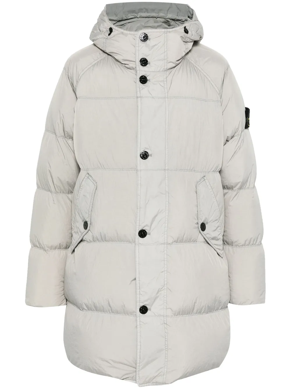Stone Island Gekreukte jas Grijs