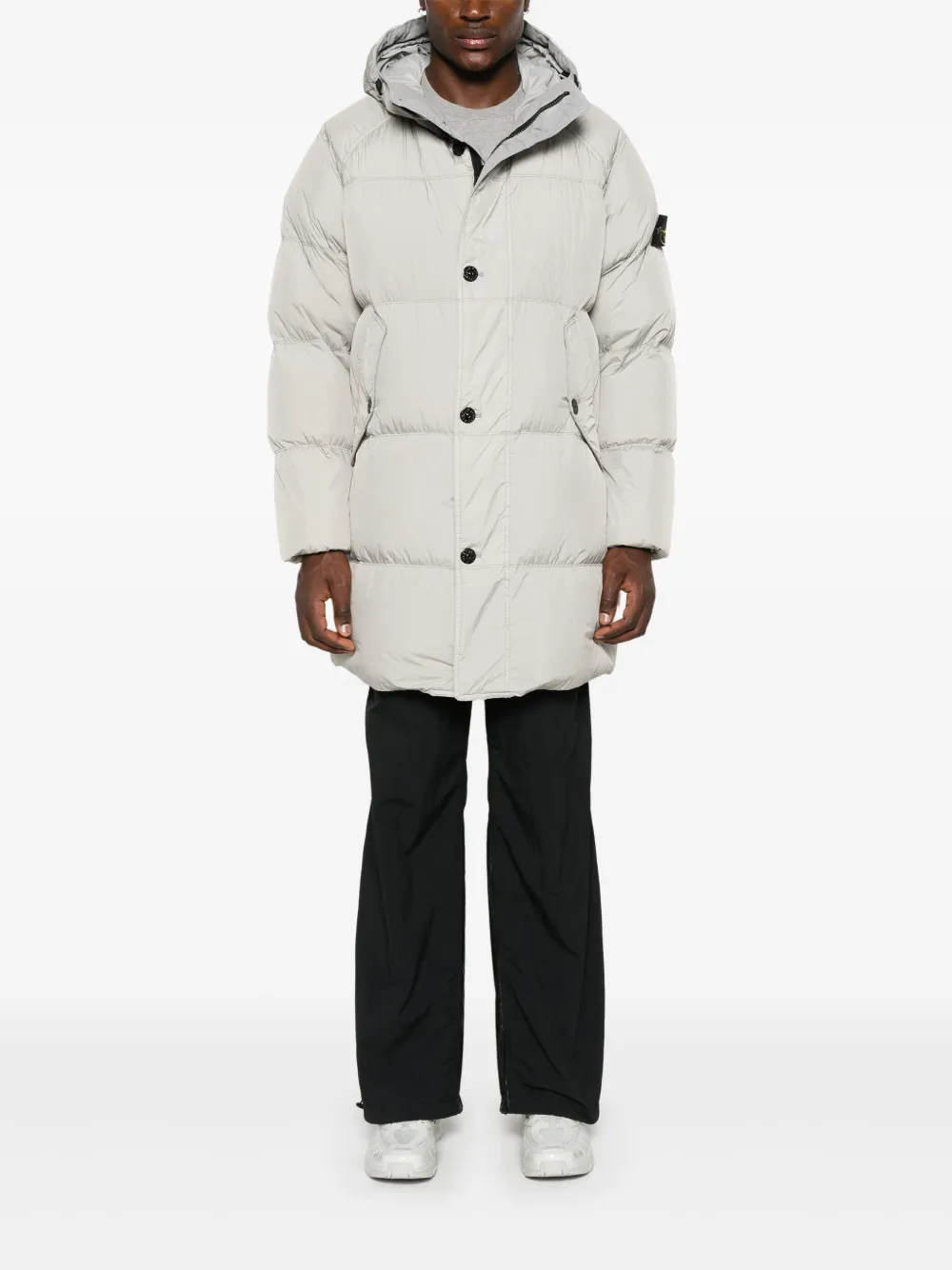 Stone Island Gekreukte jas - Grijs