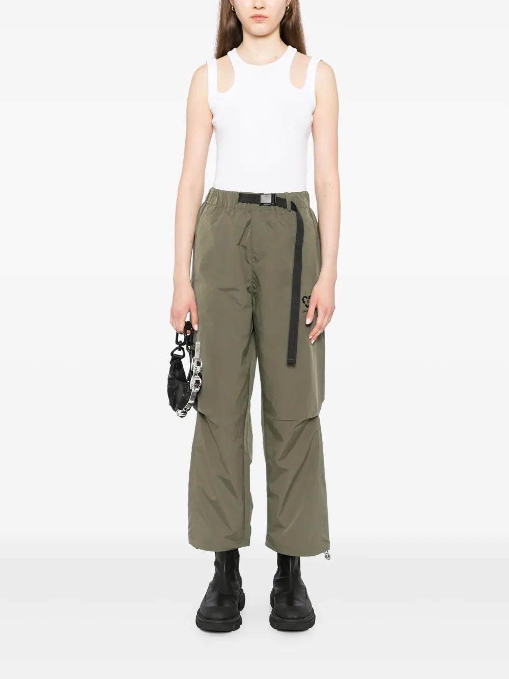 Ground Zero Straight cargo broek met ceintuur Groen