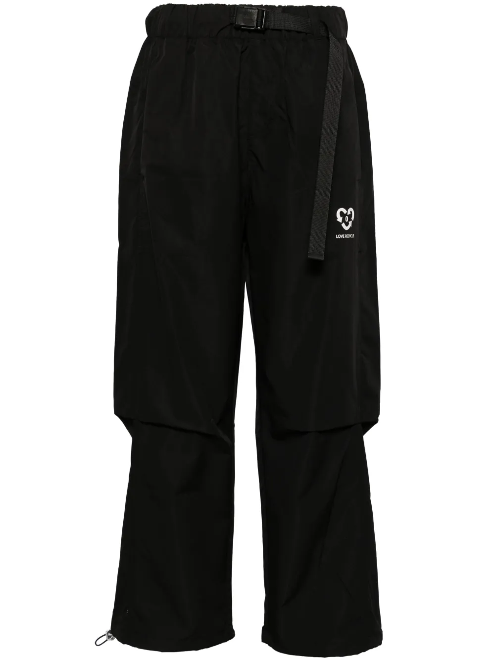 Ground Zero Straight cargo broek met ceintuur Zwart