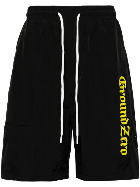 Ground Zero logo-print drawstring-waist shorts