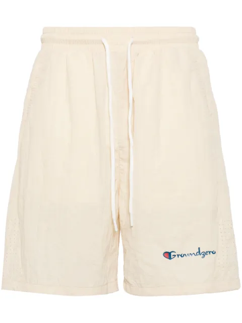 Ground Zero logo-print track shorts