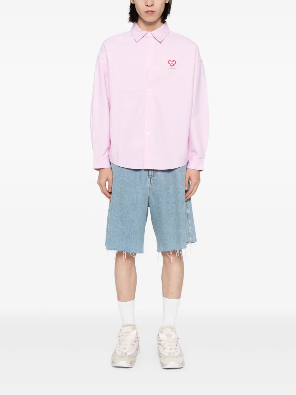 Ground Zero Shirt met logoprint - Roze