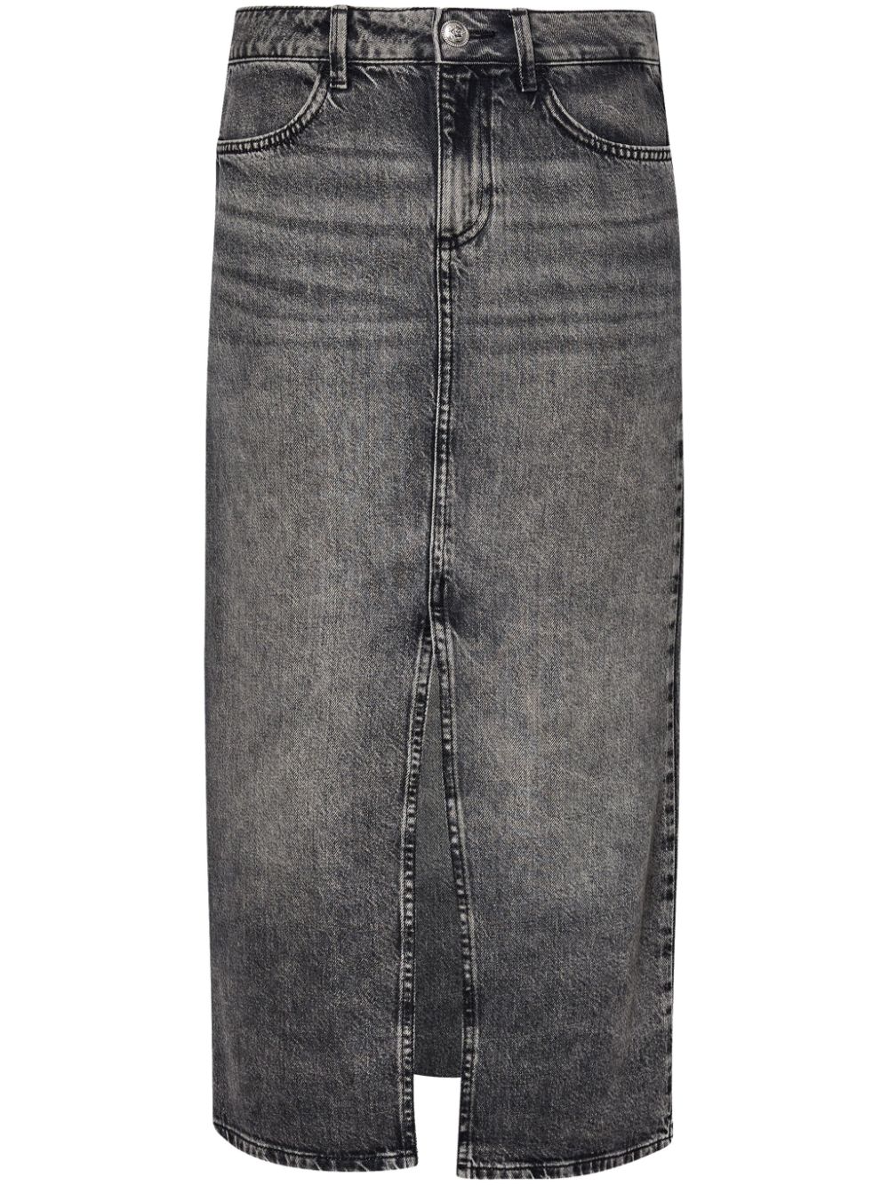 Liu •jo Denim Skirt In Gray