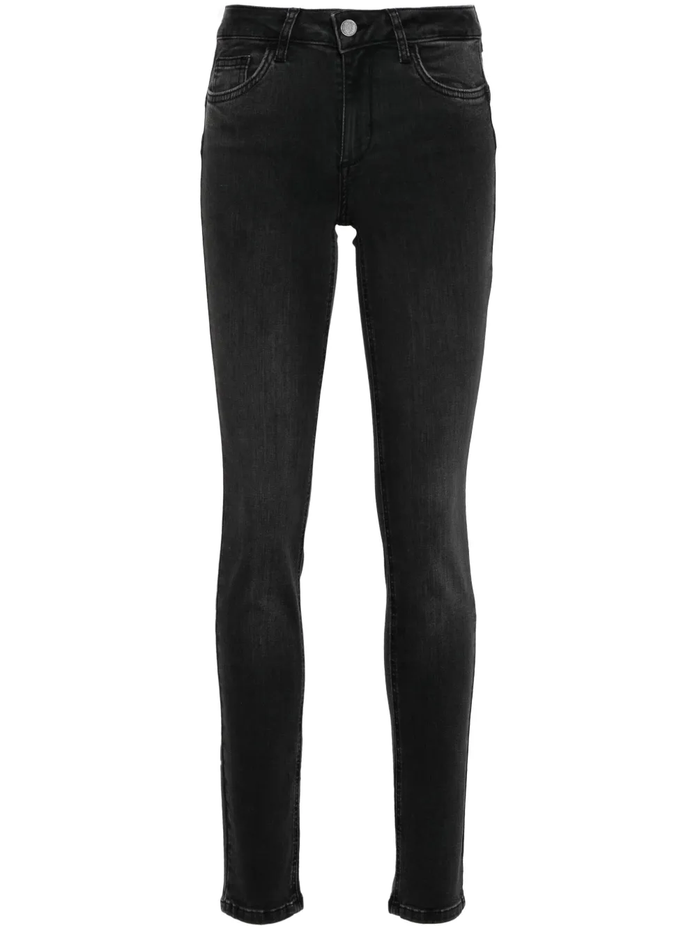 LIU JO Bottom-Up skinny jeans Zwart