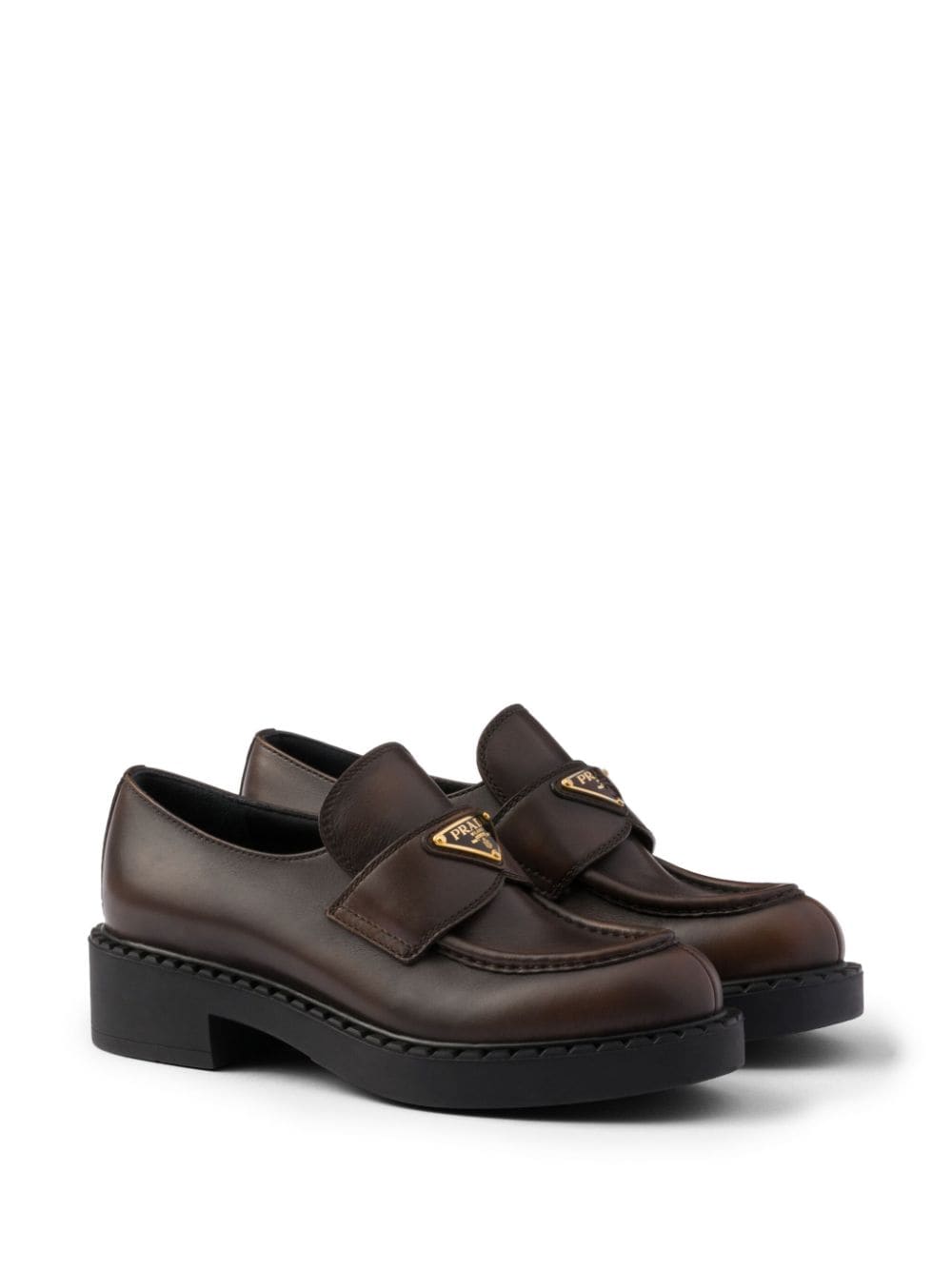 Prada Leren loafers - Bruin