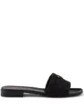 Prada embroidered slides - Black