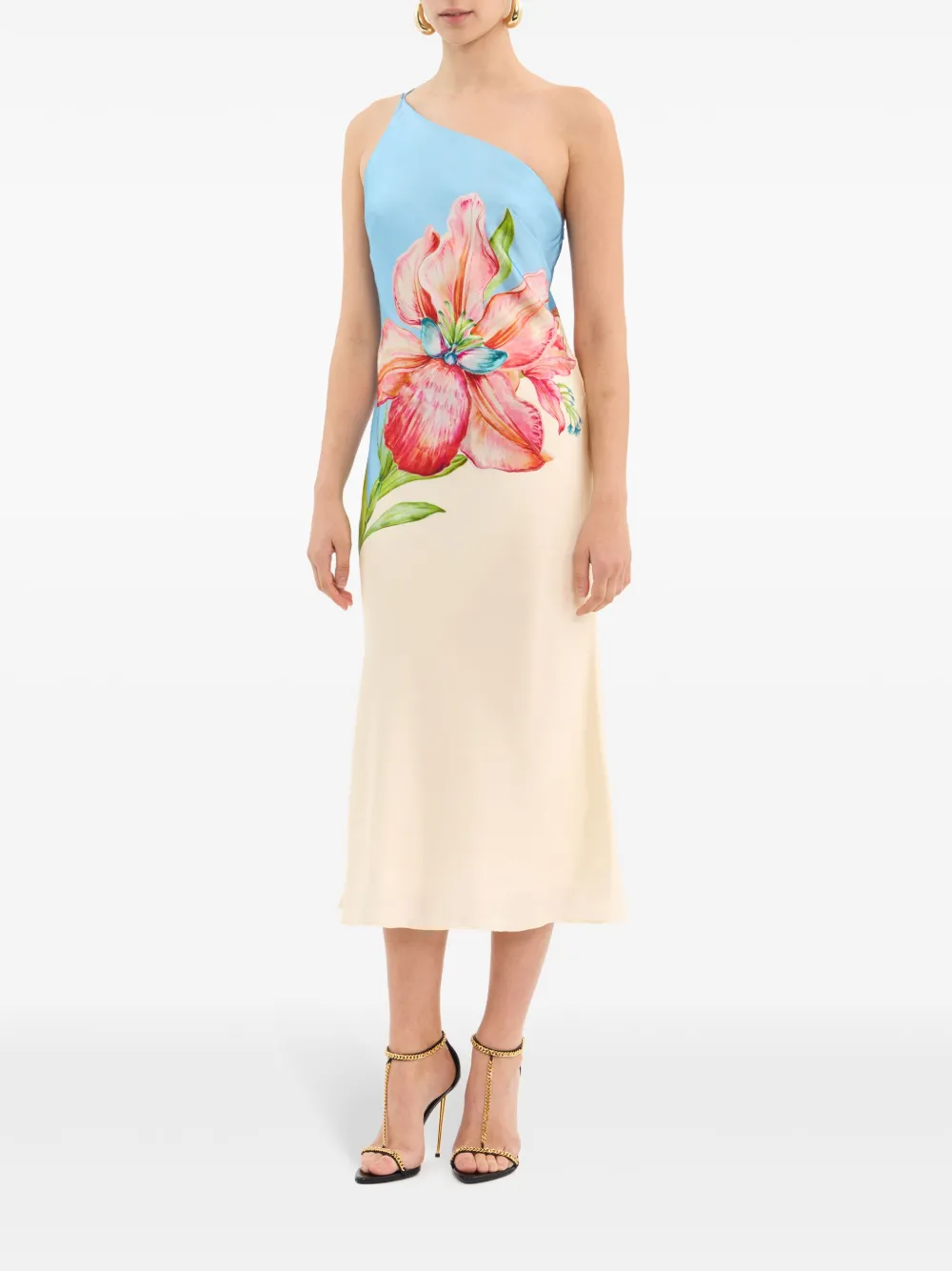 Rebecca Vallance Orchid Oasis midi-jurk - Blauw