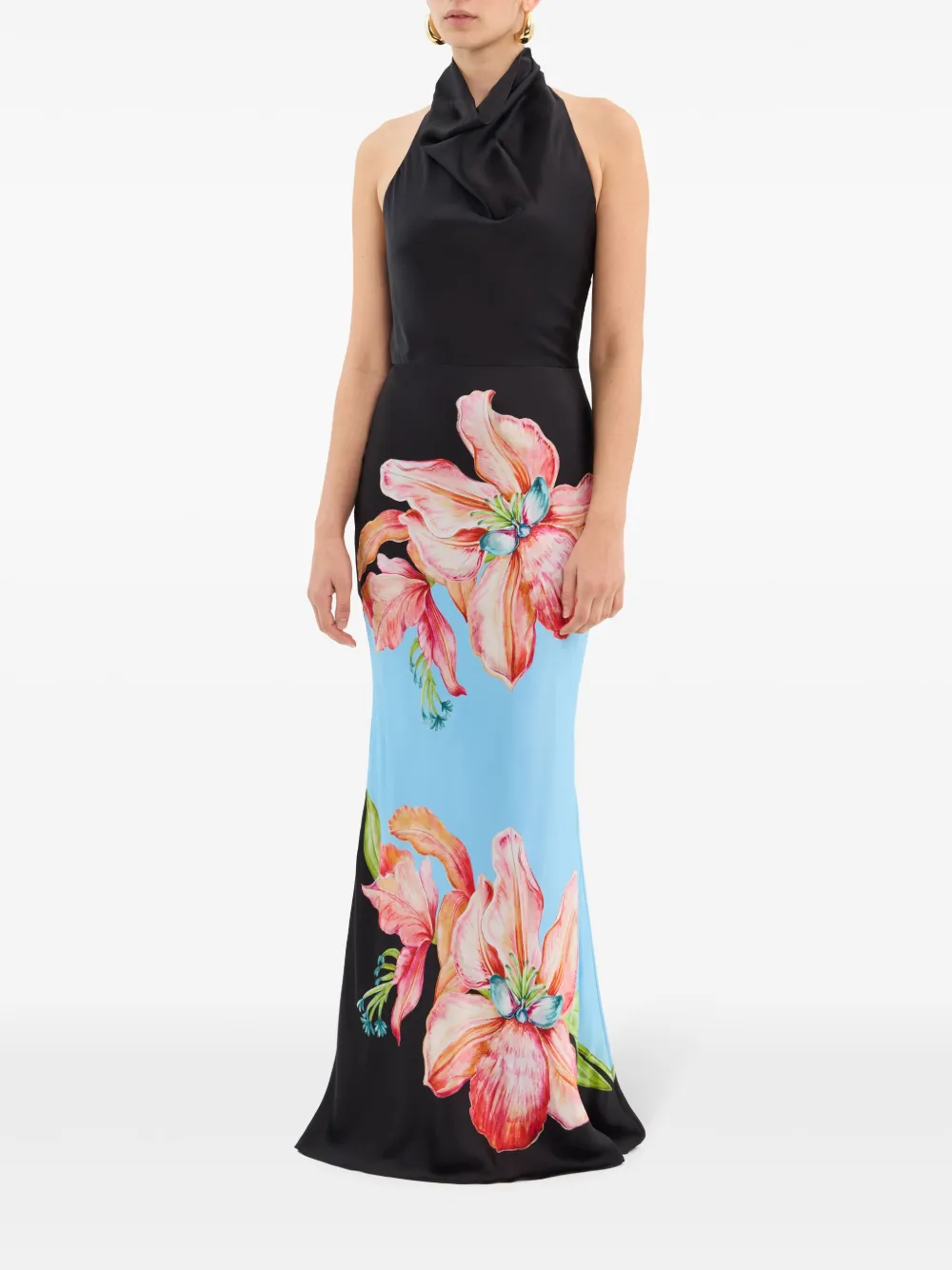 Rebecca Vallance Orchid Oasis avondjurk - Zwart