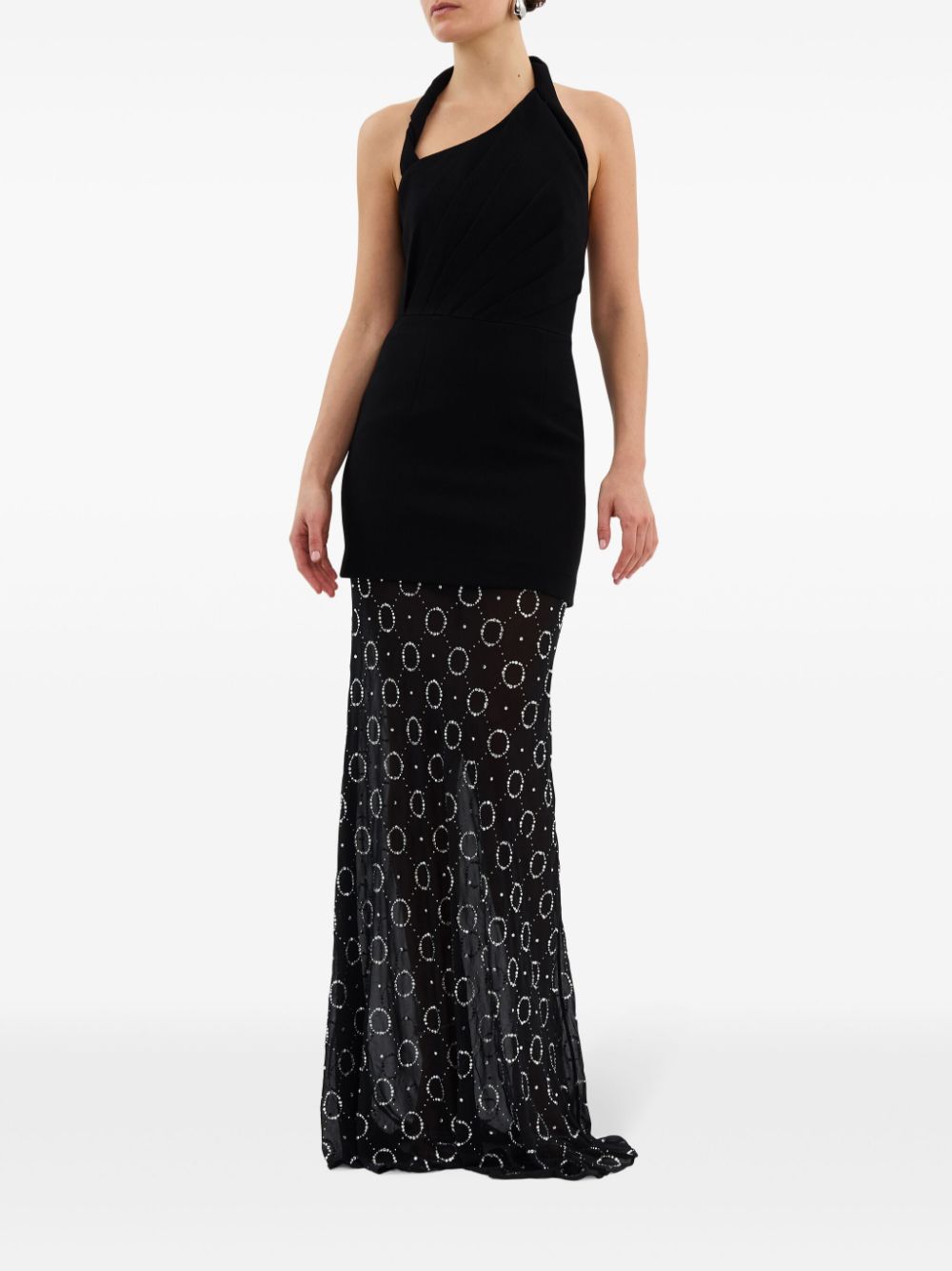 Rebecca Vallance Ellasandra halter gown - Zwart