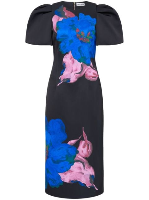 Rebecca Vallance robe Acid Bloom à coupe mi-longue