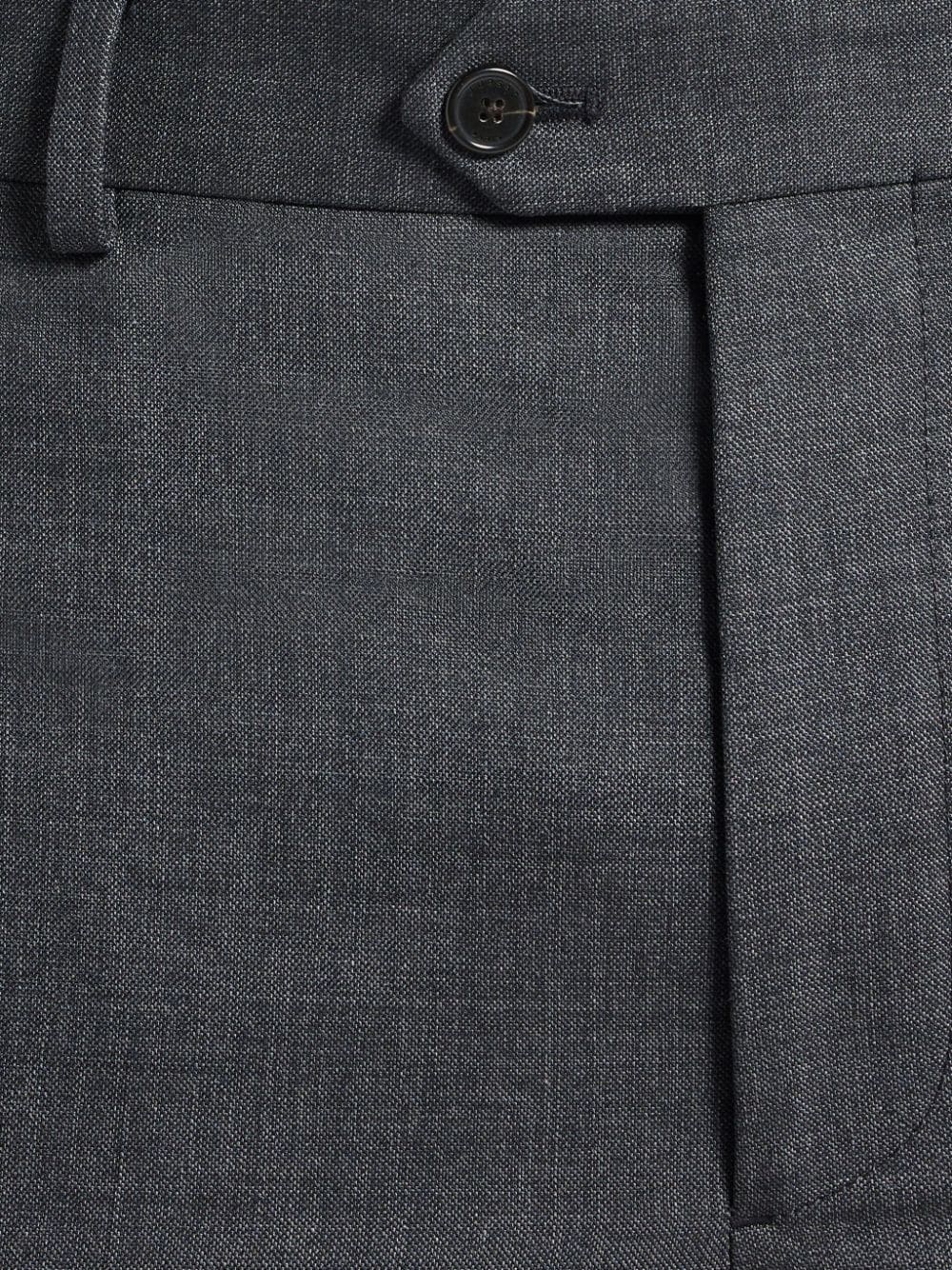 Shop Fursac Virgin-wool Tailored Trousers In Grey