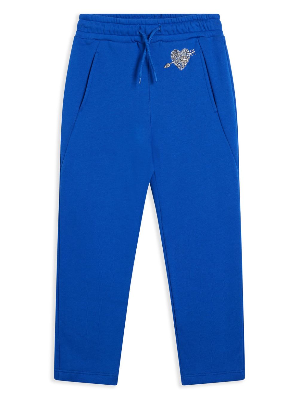 MSGM Kids rhinestone-embellished track pants - Blue