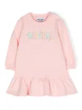 Moschino Kids logo-print jersey dress - Pink