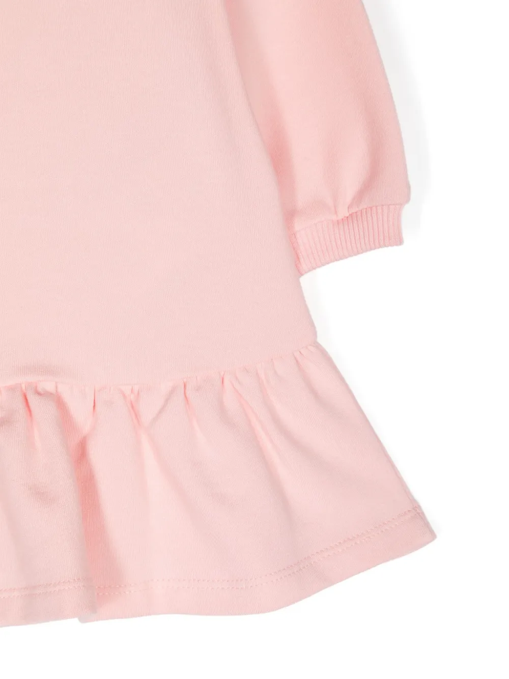 Moschino Kids Jurk met logoprint Roze
