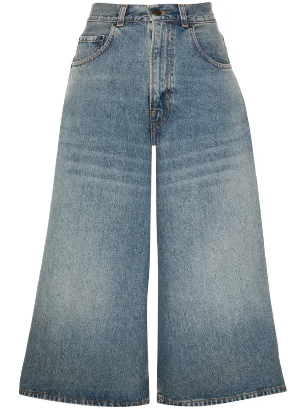 デニム・ジーパン HAIKURE FW25 Haikure Jeans (HEW03296DF180 L0771) Haikure Distressed wide-leg Jeans | Blue | FARFETCH NO