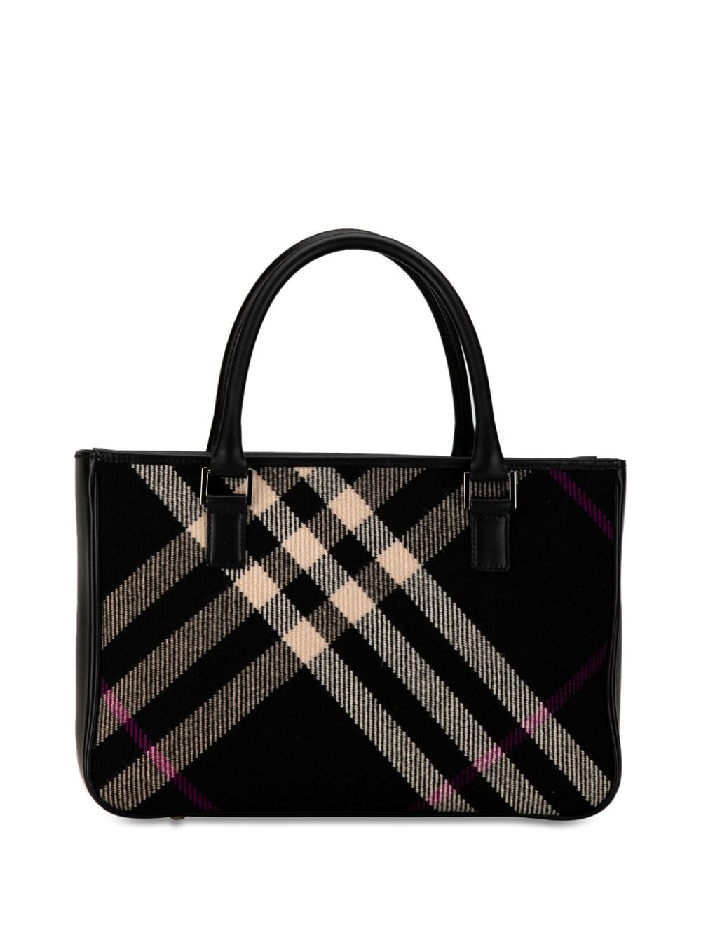 Burberry Pre-Owned 2000-2023 Supernova Check Wool handbag - Zwart