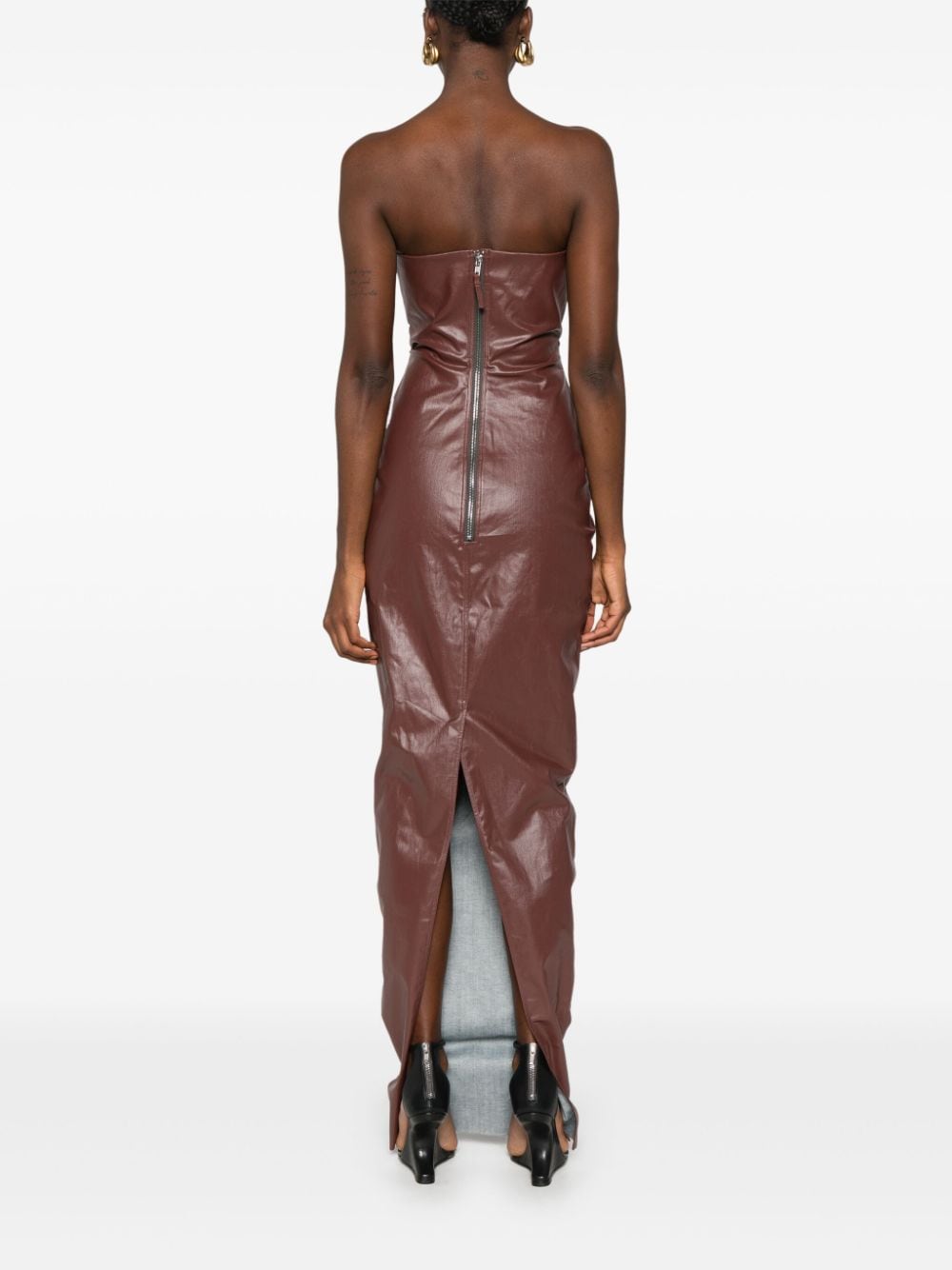 Shop Rick Owens Prong Dress In Brown