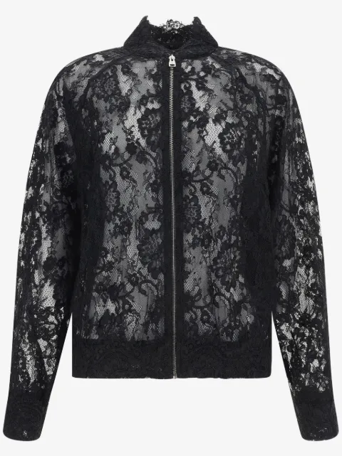 Ermanno Scervino Jaqueta bomber com renda floral