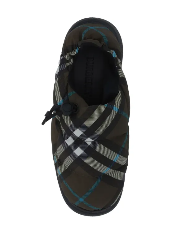 【関税＆送料込み】Burberry Slippers NWT $490 Burberry Logo Embossed Puffer Slides Sandals Brown