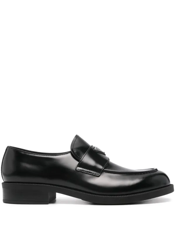 Prada 50mm Chocolate Loafers Black FARFETCH IN