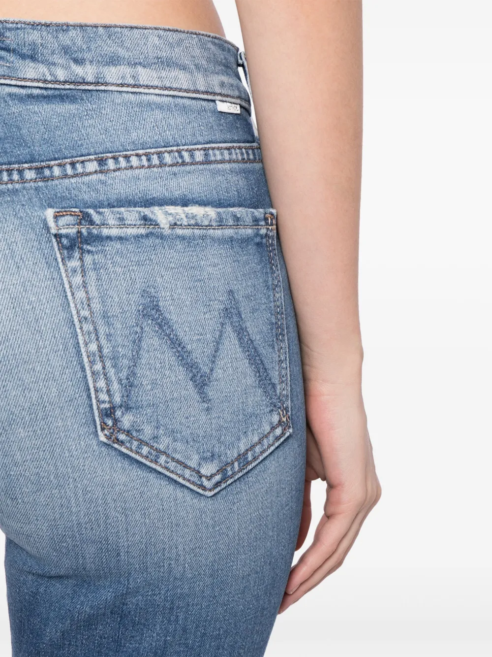 Mother The Insider Crop Step Fray Jeans Not Rough Enough In Blue